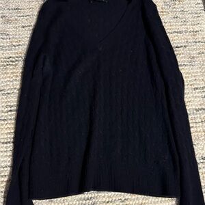 Banana Republic Elegant Black V-Neck Sweater